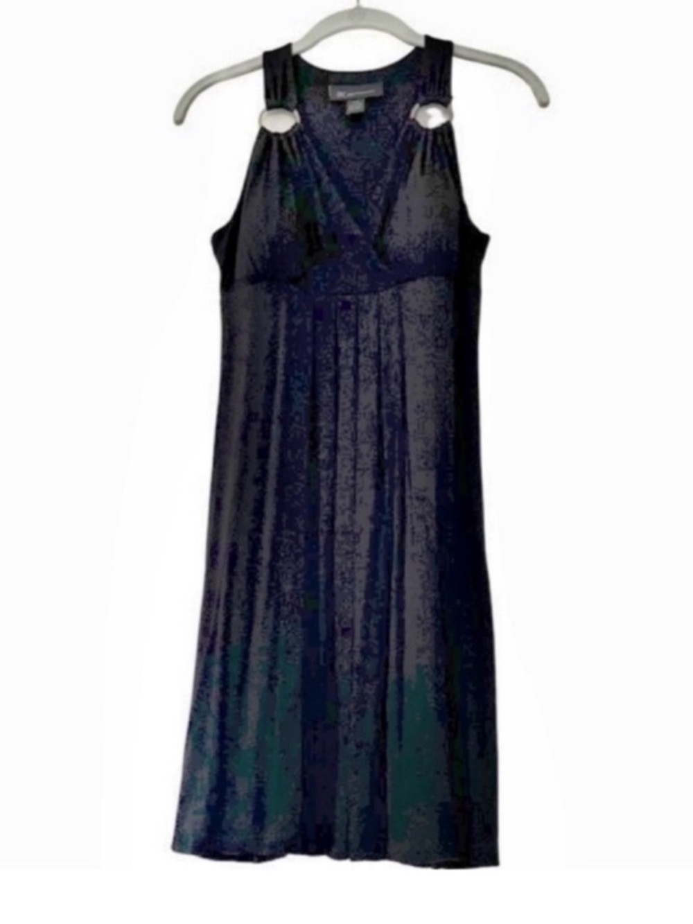INC International Concepts Sleeveless Dress Bra Empire Waist Pleat Black Size SP